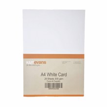 A4 White Card 25 sheets 300gsm