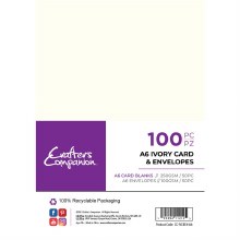 Crafter's Companion - A6 Ivory Card & Envelopes 100pc