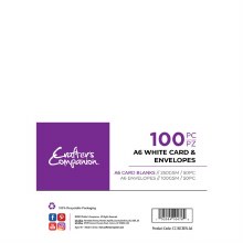 Crafter's Companion - A6 White Card & Envelopes 100pc