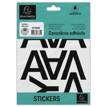 Adhesive Letters A-Z Black 60mm