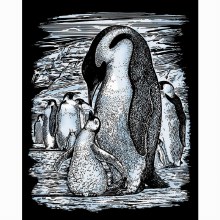 Artfoil - Penguins Silver Scraper Foil Artfoil - Penguins Silver Scraper Foil