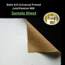 SAMPLE - Belle Arti Primed Hessian 565 - 21x25cm Sheet