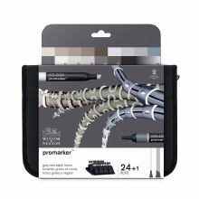 Additional picture of Brush Marker Set 24 Grey & Blk