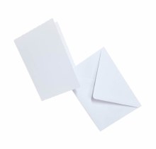 C6 Deckle White Cards & Envelopes 50s