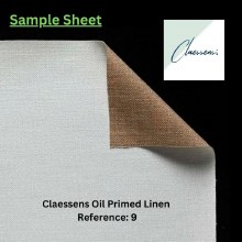 SAMPLE - Claessens Oil Primed Linen 9 - 21x25cm Sheet