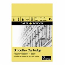 Daler Rowney Smooth Cartridge Pad A5 130gsm Daler Rowney Smooth Cartridge Pad A5 130gsm