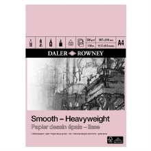 Daler Rowney Smooth Heavyweight Pad A4 220gsm Daler Rowney Smooth Heavyweight Pad A4 220gsm