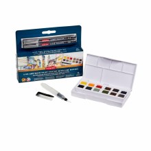 Derwent Line and Wash Paint Pan Set with Line Makers