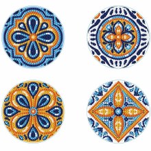 Diamond Dotz - Coasters 4 Pack - Portuguese Tiles