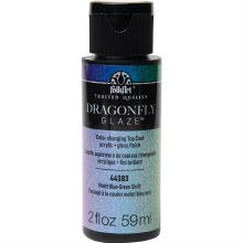 Additional picture of Folkart Dragonfly Glaze 2oz/59ml - Violet, Blue, Green Shift