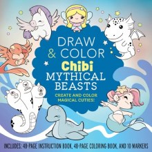 Draw & Color Chibi Mythical Beasts