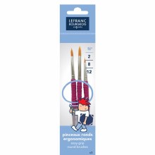 Lefranc & Bourgeois Enfants - Easy Grip Round Brush Set 3pcs