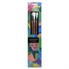Elements Professional Synthetic Oil Brushes - Pack of 3