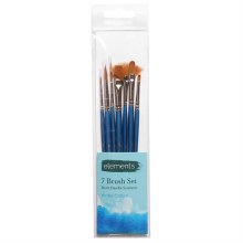 Elements Watercolour Short Handle Brushes - Pack of 7