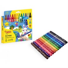 Jovi Washable Felt Pens - 12pcs Assorted Colours