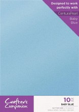 Crafter's Companion Glitter Card 10 Sheets Baby Blue