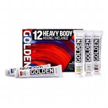 Additional picture of Golden Heavy Body 12 Acrylic Mixing Set
