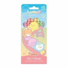 Jovi Kawaii Felt Pens Pastel Colours 8pcs