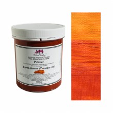 Michael Harding 500ml Non Absorbent Acrylic Primer - Burnt Sienna Transparent Michael Harding 500ml Non Absorbent Acrylic Primer - Burnt Sienna Transparent