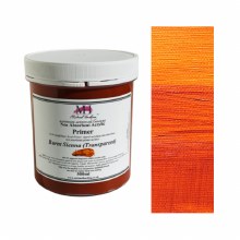 Michael Harding 500ml Non Absorbent Acrylic Primer - Burnt Sienna Transparent