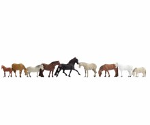 Model Figures Set of 9 Horses