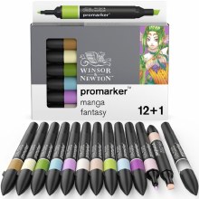 Additional picture of Winsor & Newton Promarker Set 12+1 - Manga Fantasy
