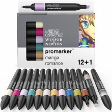 Winsor & Newton Promarker Set 12+1 - Manga Romance
