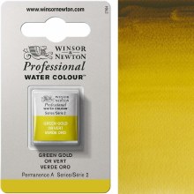 W&N Professional Watercolour Half Pan Green Gold