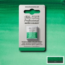 W&N Professional Watercolour Half Pan Winsor Green (Yellow Shade)