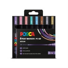 Posca PC-5M Set of 8 - Metallic Colours