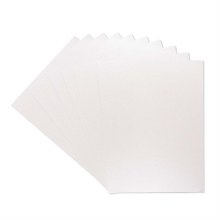 Crafter's Companion Peal A4 Card 10 Sheets - White with Hint of Silver