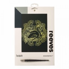 Reeves Scraper Gold Foil - Flamingo