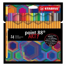 Stabilo Point 88 Arty Wallet -  24pcs Assorted Colours
