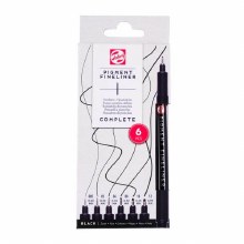 Talens Pigment Fineliner Set Complete, 6 pcs