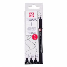 Talens Pigment Fineliner Set Medium, 3 pcs