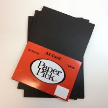 A4 Paperpick Black Card 50s