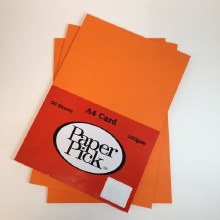 A4 Paperpick Orange Card 50s