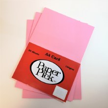 A4 Paperpick Pink Card 50s