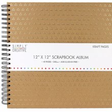 Simply Creative Album 12x12" - Kraft Triangles
