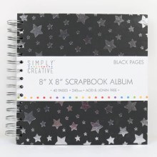 Simply Creative Album 8x8" - Black Stars
