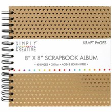 Simply Creative Album 8x8" - Kraft Hearts
