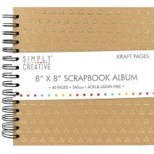 Simply Creative Album 8x8" - Kraft Triangles