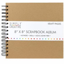 Simply Creative Album 8x8" - Plain Kraft