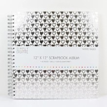 Simply Creative Album 12x12" - White + Hearts