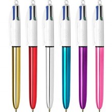 BIC 4 Colour Biro Metallic - each