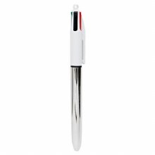 BIC 4 Colour Biro Silver