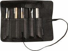 Flying Spirit Black Leather Pencil Case Roll