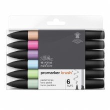 Promarker BRUSH - Pastel Tones Set 6's