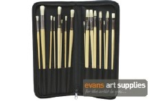 Brush Set in Black Holder