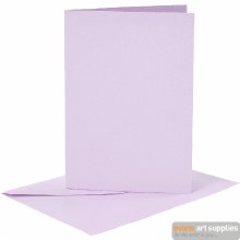 Card & Envelope - Set of 6 Light Lilac